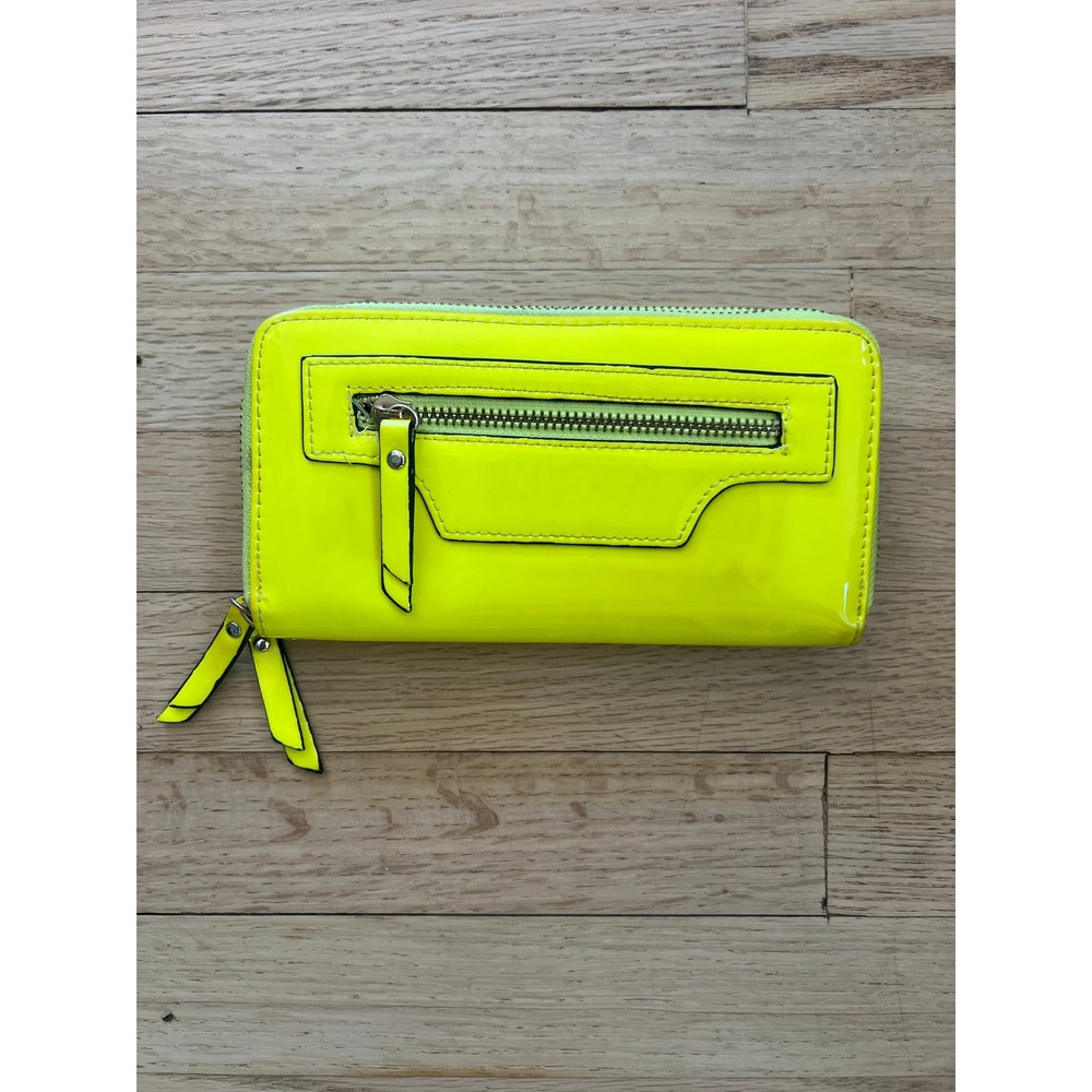Unbranded Zip Around Wallet Women OS Neon Yellow